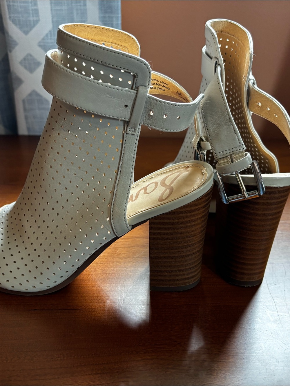 Sam Edelman Beige Block Heel